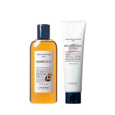 Набір для жирної шкіри і натурального волосся Natural Hair Marigold/Rice LebeL (шампунь 240 мл + кондиціонер 145 мл) 1234 фото