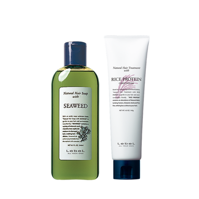 Набір для м'якого, щоденного зволоження Natural Hair Seaweed/Rice LebeL (шампунь 240 мл + кондиціонер 145 мл) 1234 фото