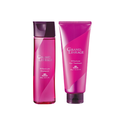 Набір для зволоження фарбованого, сухого волосся Milbon GRAND Willow luxe (шампунь 200 мл + маска 200 мл) 1234 фото